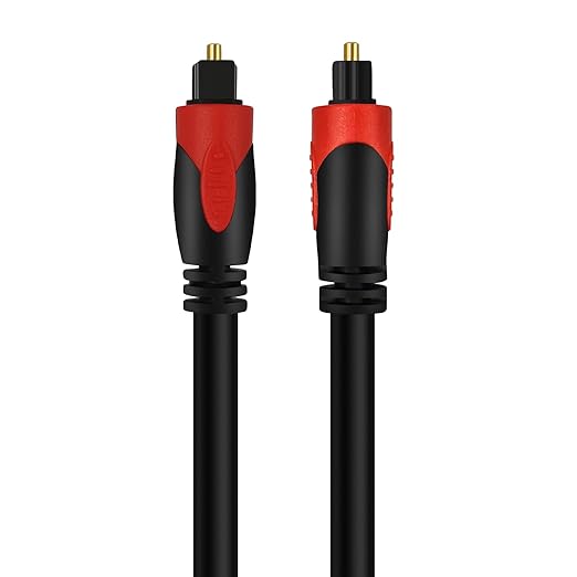 Optical Audio Cable 10 FT, Digital Audio Fiber Optic Cable Toslink, Flexible Jacket, Compatible with Home Theater, Sound Bar, PS4, Xbox, TV and More