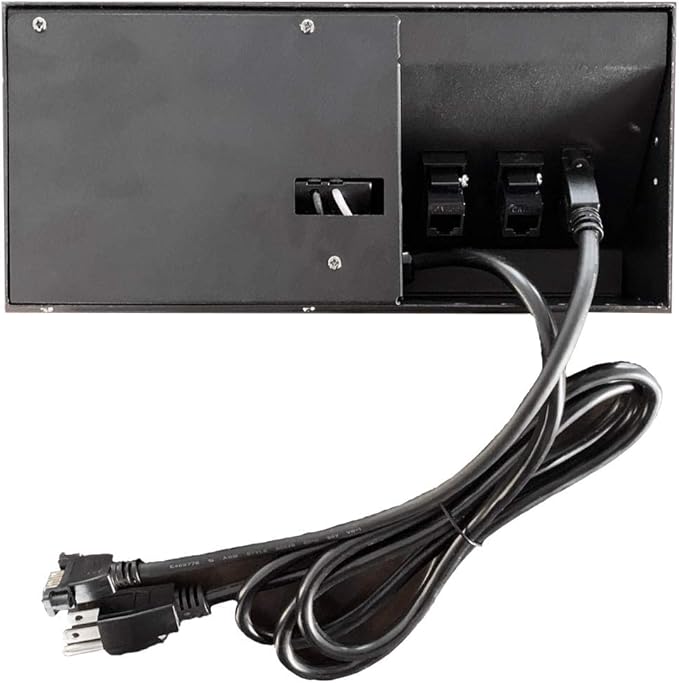 ZESHAN Cable Cubby Conference Table Power Box with 45 Degree Angle Convenient Plug-in Socket, Power Fully Enclosed Bottom Box Power Socket, USB, HDMI, RJ45