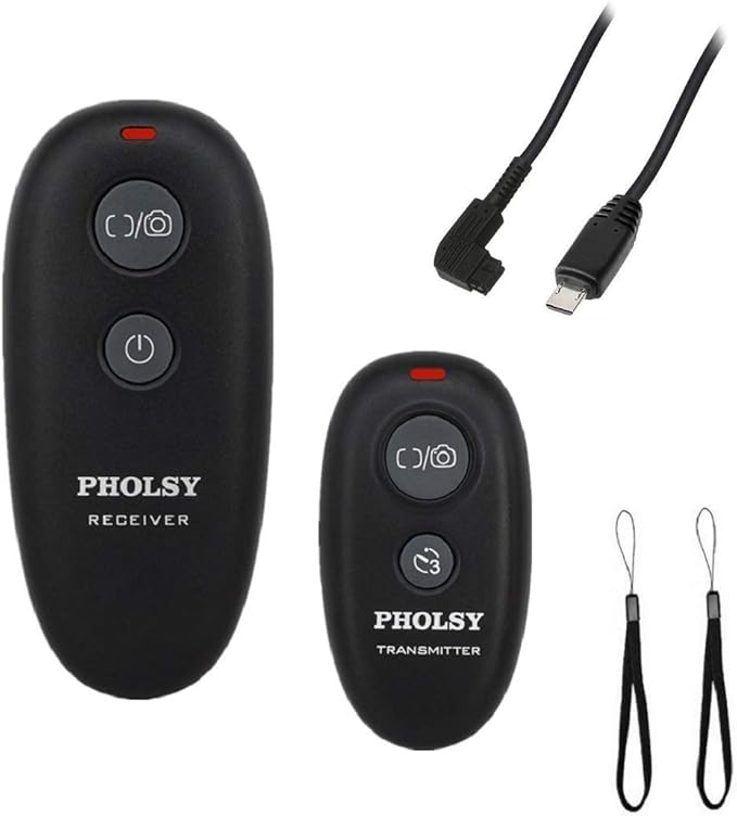 PHOLSY Wireless Shutter Release Remote Control for Sony a1, a9, 9M2, a7M4, a7M3, a7RM2, a7RM3, a7RM4, a3500, a6600, a6500, a6400, a6100, RX100M4, RX100M6, RX100M7, RX10M4, HX99, a68, a77, a350