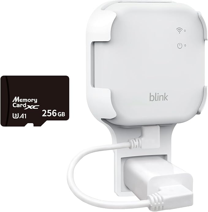 256GB MicroSD Card & Wall Mount for Blink Sync Module XR with Short Cable – Declutter, Save Space, and Effortlessly Enhance Security(1 Pack)