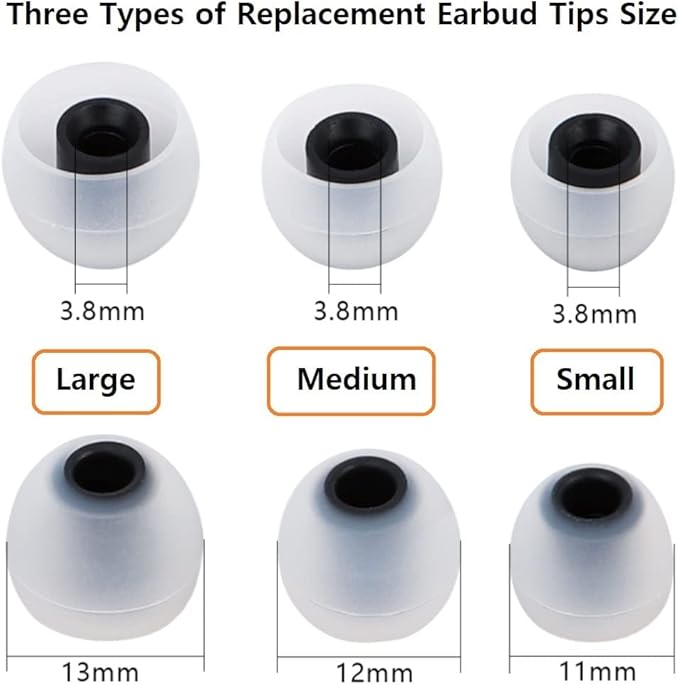 Earbud Silicone Ear Tips Earbuds Replacement Ear Tips Gels Bud - Image 3