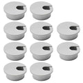 10 Pcs Desk Grommet 1-3/8" / 35 mm, Desk Cord Hole Cover, Cable Grommet ABS Plastic, Desk Hole Grommet for Home & Office Pc, Detachable Cable Cord Organizer-Light Grey