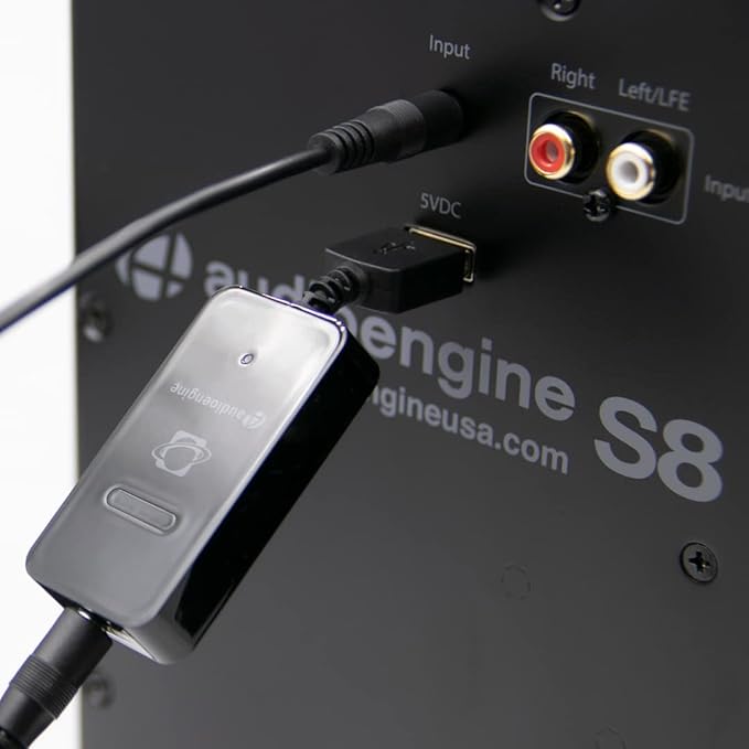 Audioengine S8 250W Wireless Powered Subwoofer, Built-in Amplifier (Wireless, White)