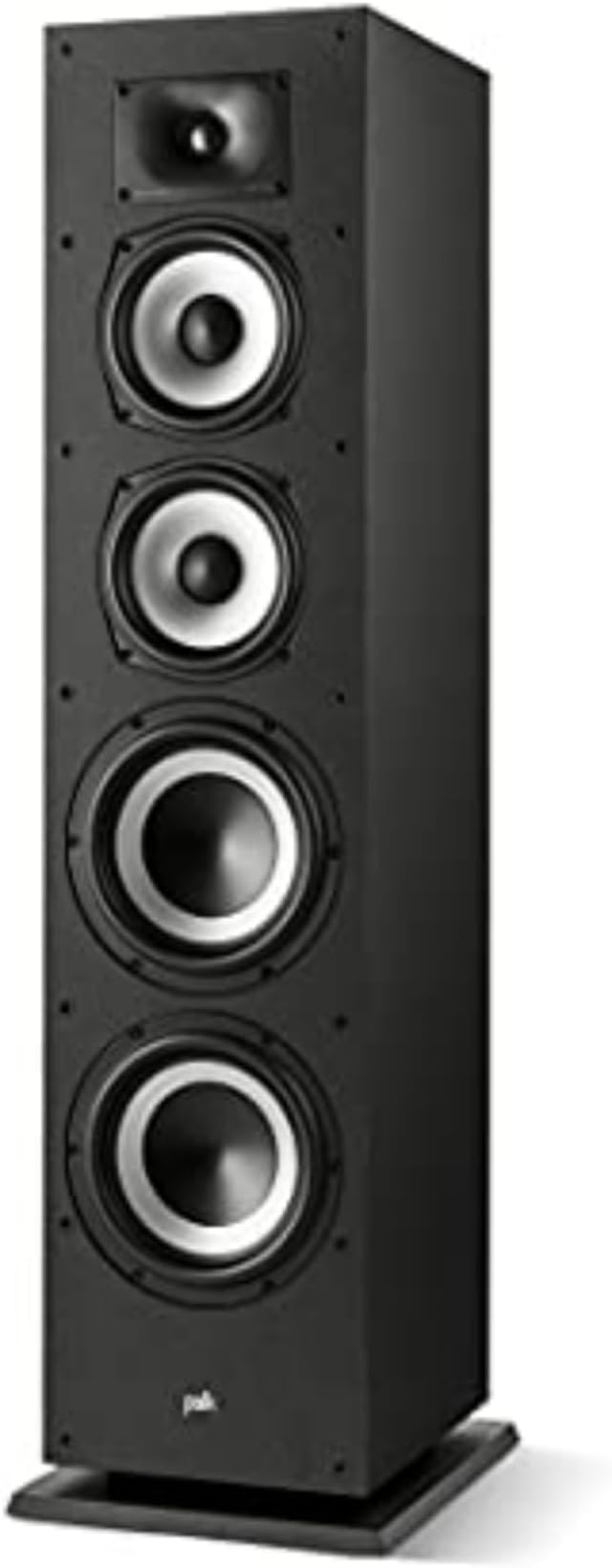 Polk Monitor XT70 Large Tower Speaker - Hi-Res Audio Certified, Dolby Atmos & DTS:X Compatible, 1" Tweeter, (2) 6.5" Dynamically Balanced Woofers, (2) 8" Passive Radiators (Single, Midnight Black)