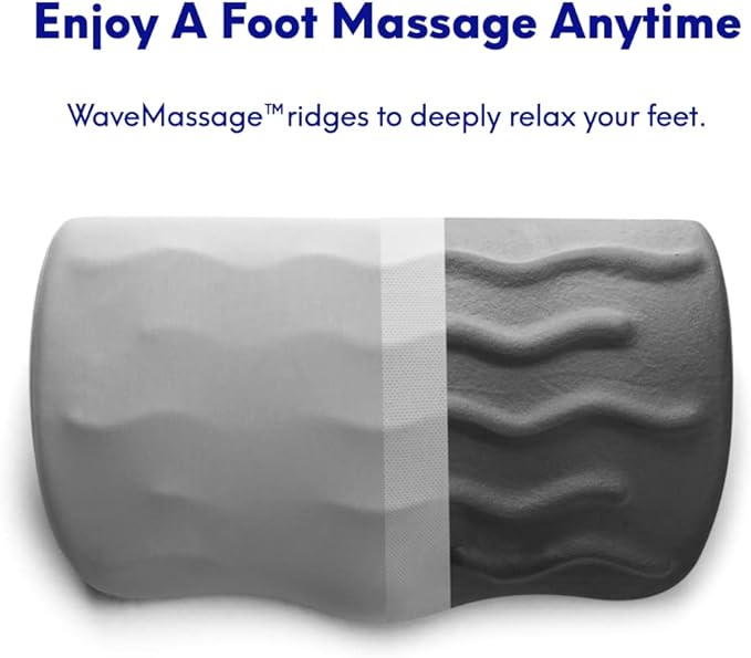 C CUSHION LAB Ergonomic Foot Rest for Under Desk - Patented Massage Ridge Design Memory Foam Foot Stool Pillow for Work, Home, Gaming, Computer, Office Chair - Footrest for Back & Hip Pain Relief