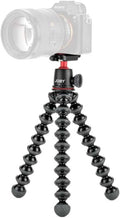 JOBY GorillaPod 3K Kit, Compact Stand 3K and Ballhead for Compact Cameras, Tripod Kit, Travel Tripod for Cameras, Holds Devices up to 6.6lbs, JB91507, Made in Italy, Black/Charcoal
