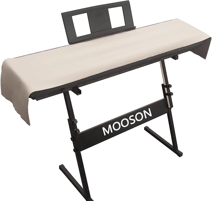 Keyboard Piano Cover, Digital Piano Dust Cover, Light Luxury Soft and Premium Surface, Thickening Electronic Organ Covering Keyboard Update Encasement (White)