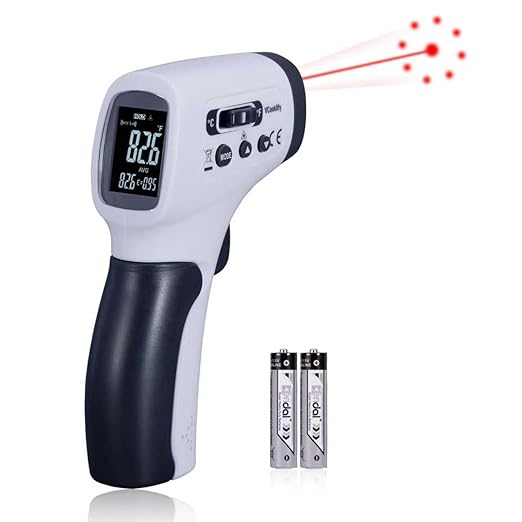 Temperature Gun for Meat,Automotive Infrared Thermometer Gun with Ring Laser DS12:1,Digital Thermal Gun with Adjustable Emissivity&High/Low Alarm,-58~1400℉IR Temp Gun for Engine,Brakes&HVAC