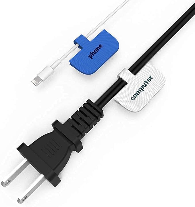 Cable Labels Large Size, XIAOXI Write On Cord Label, Wire Labels, Cable Tags and Wire Tags for Cable Management and Identification - 40 Pcs (Multi-Color)