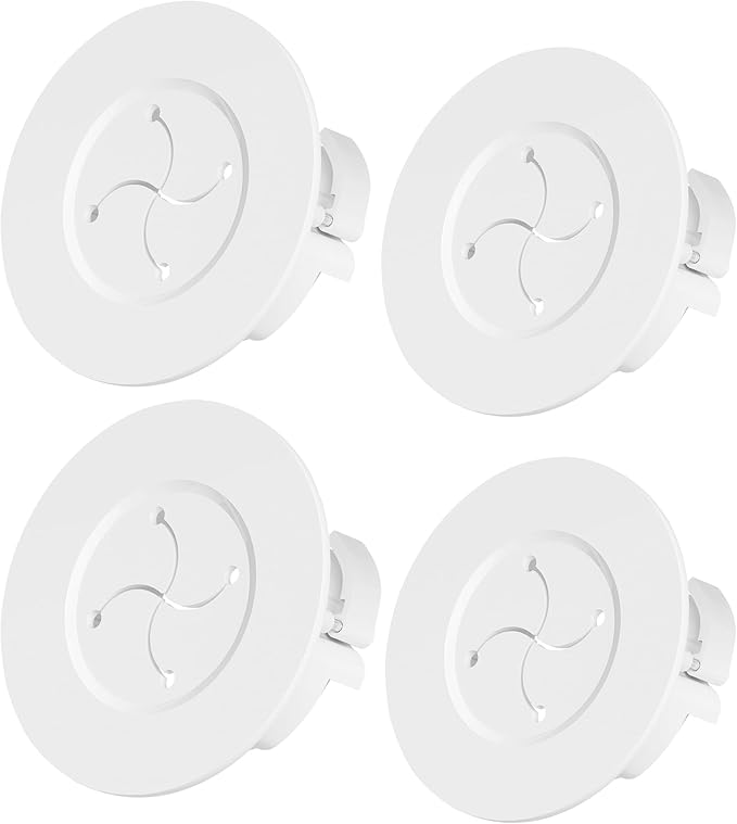 in Wall Cable Management Kit, White Wire Hider to Hide Cords Wall Mounted TV, 3inch Easy Install Cord Covers Kit, Cord Hiding for Wall - 4Pack Suitable for HDMI, TVs, Desks, Audio