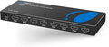 OREI 4x4 4K HDMI Matrix Switcher Splitter, (4-Input, 4-Output) Switch with Remote Control Auto Downscale 4K to 1080p, HDR10 Support (UHD-404R)
