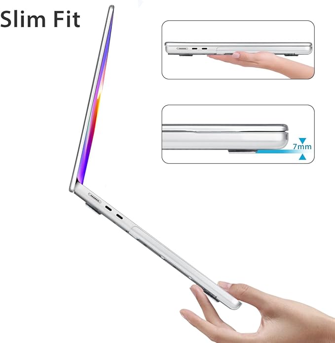 Compatible with 2025 2024 2023 2022 MacBook Air 13 inch Case M4 A3240 M3 A3113 M2 A2681, Hard Shell&Keyboard Cover&Screen Film&Webcam Cover for New M4 Mac Air 13.6 inch with Touch ID, Lotus