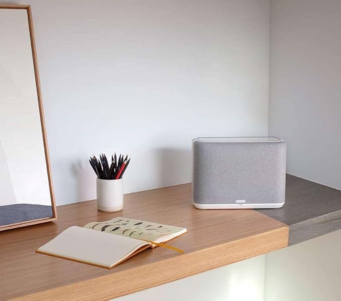 Denon Home 250 Wireless Smart Speaker – Mid-Size, Stereo Sound, Wi-Fi & Bluetooth, HEOS Built-in, Alexa Built-in, Siri & AirPlay 2, Spotify Connect, Multi-Room Support, White