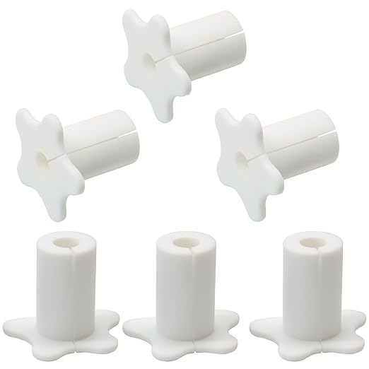 6pc Starlink Cable Grommet 5/8" Silicone Waterproof Wall Hole Pass Through Split Cable Bushings for TV Wire Ethernet Cord, Starlink Cable Routing Kit Accessories, 27.6mm/1.09" Ht, White