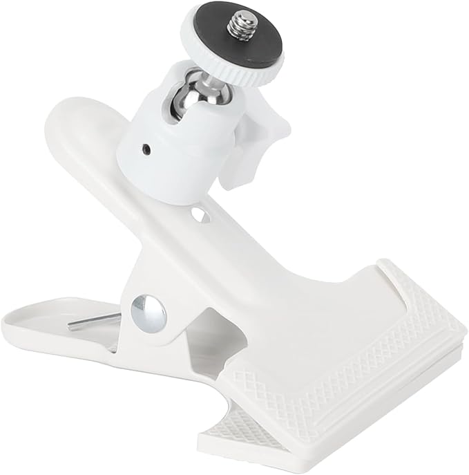 CAMVATE Spring Clip Clamp with Mini Ball Head Mount (White) - 3542