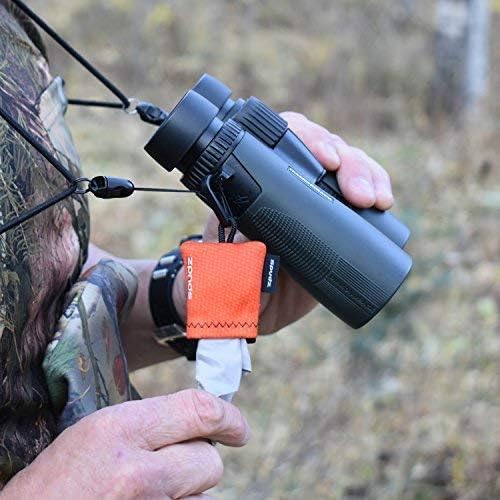 SPUDZ Ultra Microfiber Lens Cleaner – Closable Pouch, Clip-On, Washable – for Optics, Scopes, Glasses | Rainbow, 6 x 6 Inch
