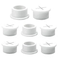Desk Grommet, 3/4 in 20 mm Silicone Rubber Grommets, White Desk Hole Cover for Cables, Flexible Wall Cord Pass Through Grommet for Office Table Computer Home Furniture Wire Organizer-8 Pcs