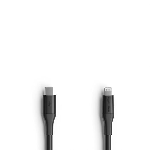 Amazon Basics USB-2.0 Type C to Lightning Cable (MFi Certified), 10 ft, Black
