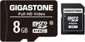 Gigastone 8GB Micro SD Card, FHD Video, Surveillance Security Cam Action Camera Drone Professional, 80MB/s Micro SDHC Class 10