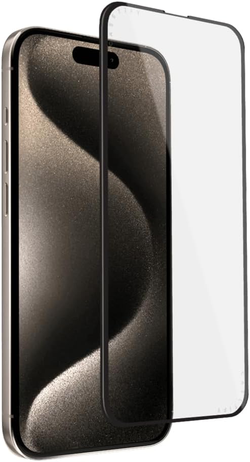 CASETiFY Impact Ultra HD Screen Protector [Strengthened 9H aluminosilicate glass, applicator included] for iPhone 15