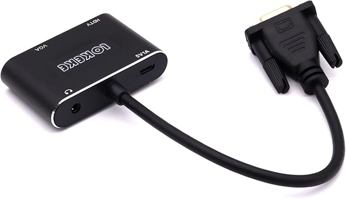 GrayRabbit VGA to HDMI Adapter with Audio and USB Cables for Computers, Laptops, Monitors, Projectors, HDTVs