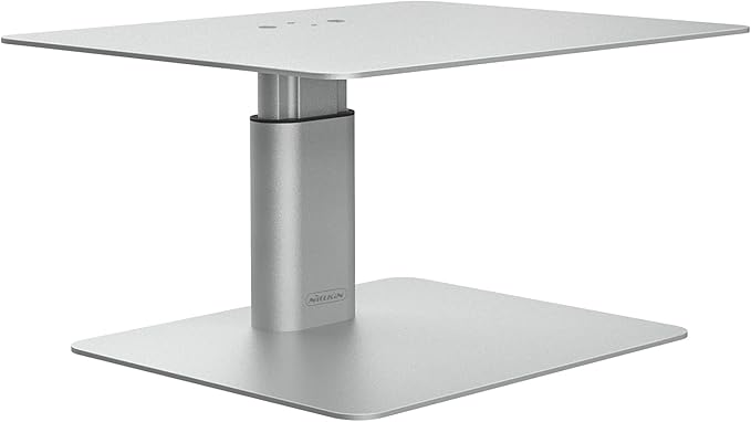 Nillkin Monitor Stand for Desk, Adjustable Height Computer Monitor Stand, Ergonomic Aluminum Computer Stand for Desktop Monitor, iMac,MacBook, Dell, HP, Lenovo and other Screen Display, Silver