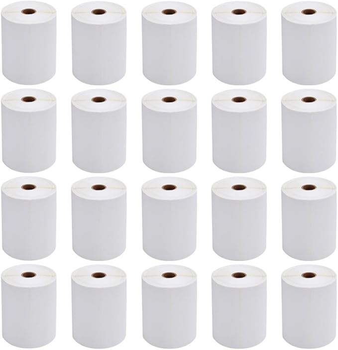 FungLam Thermal Labels 4x6 Direct Thermal Shipping Labels, 20 Rolls with 250 Labels/Roll, 1'' Core, Compatible Zebra 2844 ZP-450 ZP-500 ZP-505 Thermal Printer Label
