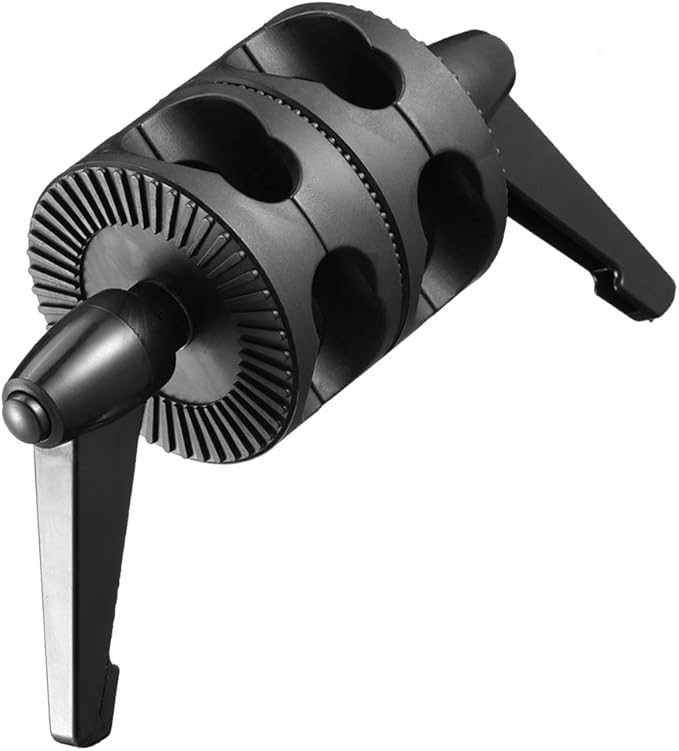 Dual Head Grip Swivel Clamp Head Holder Bracket Compatible for Photography Studio flash Reflector Boom