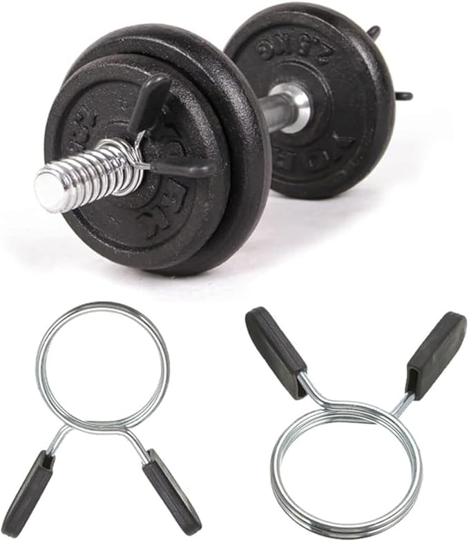 Barbell Clips Olympic Barbell Clamps Collars 2 Inches Weight Bars Lock Dumbbell Spring Clips Circlip Fitness Weightlifting Buckle 4 Pack