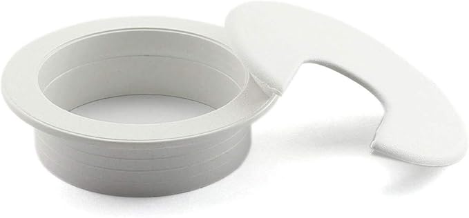 2pcs 2 Inch Desk Wire Cord Cable Grommets Hole Cover for Office PC Desk Cable Cord Organizer Plastic Cover (White-2Pcs)