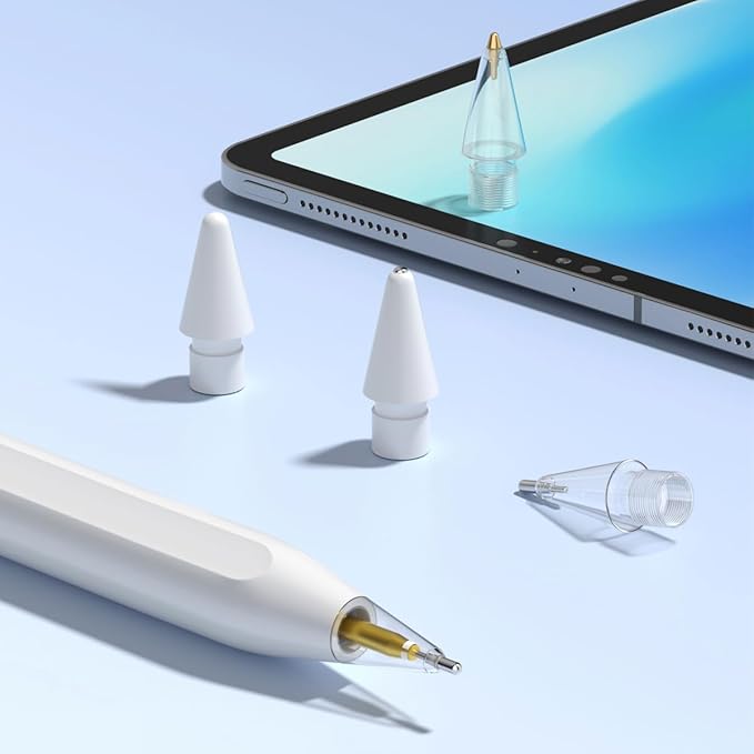 UPDENI Replacement Pencil Tips for Apple Pencil Tips,fine piont Pencil nibs fit for Apple 2nd 1st Gen USB-C,and Logitech Crayon Digital Pencil,iPod Pro Pencil 6 Pack Blue