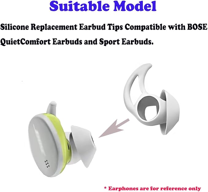 3 Pairs Earbuds Replacement Tips Large，Silver Earbud Tips ，Silicone Eartips - Image 3