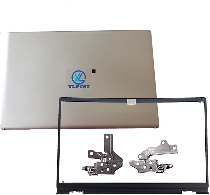 Replacement Laptop LCD Back Cover Top Case Rear Lid with Hinges and Front Bezel Frame for DELL Inspiron 15 3510 3511 3515 3250 3525 DDM9D 0DDM9D 9WC73 09WC73 Silver
