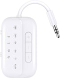Bluetooth Transmitter Receiver, 2-in-1 V5.3 Wireless Adapter for Airplane, TV, PC, Gym, Switch. Supports up to 2 AirPods/Headphones. Audio Receiver for Car/Home Stereo,with AptX Low Latency & HD