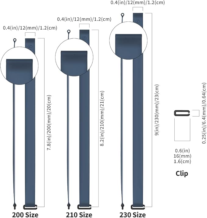 C-Shaped Clip Finger Phone Grip, Sinjimoru Silicone Cell Phone Strap for Phone Case with Clip as Phone Loop Holder for iPhone Case & Samsung Phone. Sinji Loop Clip Navy 210