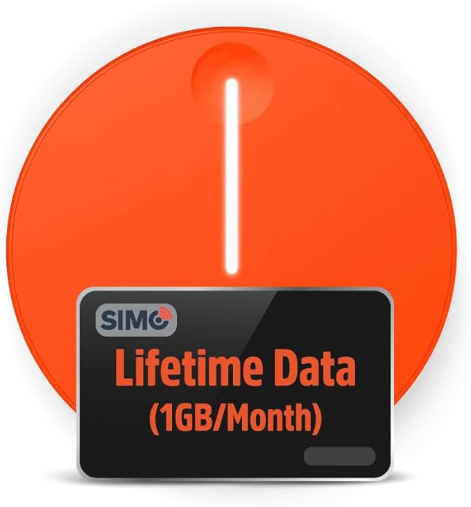 SIMO Solis Lite 4G LTE Mobile Hotspot, Portable WiFi for Travel in 140+ Countries, No SIM Card, No Contract Required, Multi-Carrier Network Wireless Access Point, 10 Devices, 1GB/Month Lifetime Data