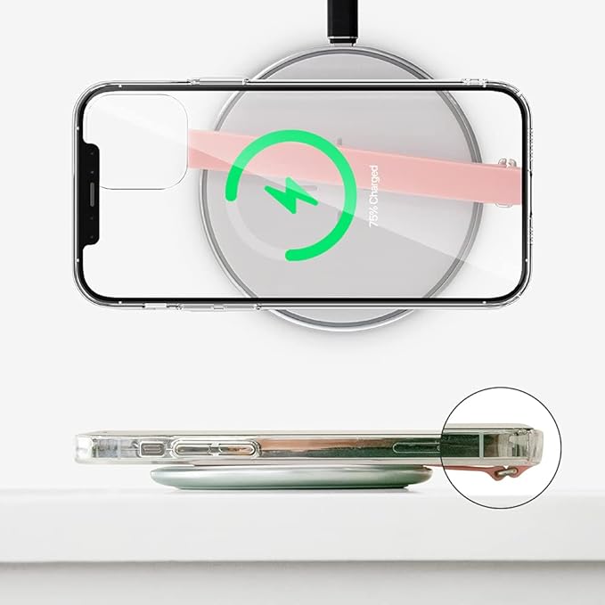 C-Shaped Clip Finger Phone Grip, Sinjimoru Silicone Cell Phone Strap for Phone Case with Clip as Phone Loop Holder for iPhone Case & Samsung Phone. Sinji Loop Clip White 210