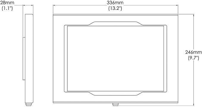 TABcare Locking Anti-Theft Metal Case for Samsung Galaxy TAB 3 4 10.1" Tablet for Kiosk, POS, Store, Show Display, Time Clock (TAB 3/4 10.1, Black)