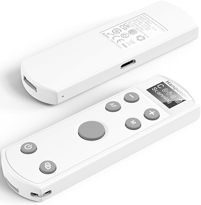 for Canon Rechargeable Wireless Remote Control - Camera Remote Shutter Release with Zoom Focus Compatible with Canon G7X Mark III/R50/R6 II/R10/R/RP/R5/R8/R100/M50/M200/M6 Mrak II/R5 II/6D II/SL3