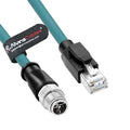 Alvin's Cables M12 8 Pin X Code to RJ45 Industrial Ethernet Cable for Cognex in Sight 8200 8400 Series IP67 Waterproof Shielded Cord for Industrial Camera 16.4ft/5M