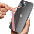 C-Shaped Clip Finger Phone Grip, Sinjimoru Silicone Cell Phone Strap for Phone Case with Clip as Phone Loop Holder for iPhone Case & Samsung Phone. Sinji Loop Clip Pink 230