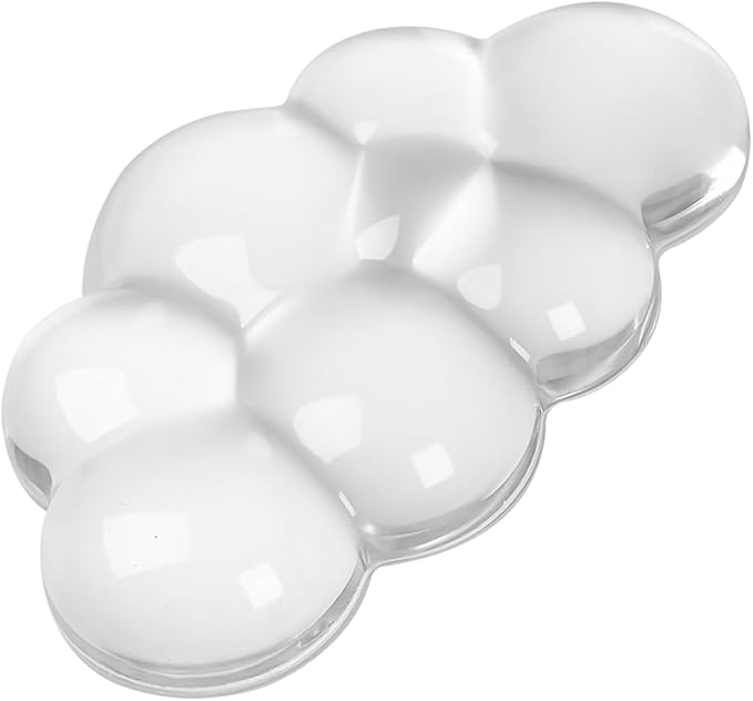 Gel Cloud Mouse Wrist Rest, Cute Wrist Support and Arm Support for Mouse Rest Typing Pain Relief，Suitable for Office/Computer/Laptop/Gaming (Transparent White)