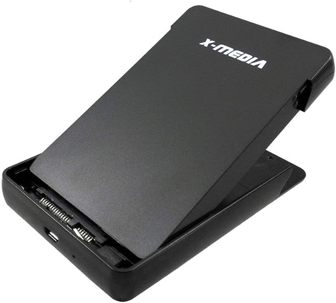 X-MEDIA XM-EN2279 2.5-Inch Tool-Free USB 2.0 SATA SSD HDD Hard Disk Drive External Enclosure Case | Support 7mm / 9.5mm