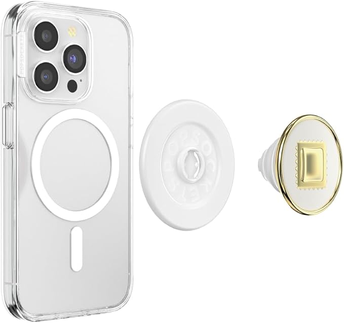 PopSockets Phone Grip for MagSafe with Kickstand, Magnetic Stand, Swappable Top, Secure Hold for iPhone MagSafe Cases, Phone & Tablet Grip - Enamel Raviolo