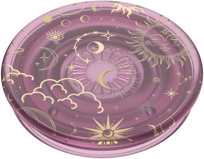 PopSockets Translucent Phone Grip with Expanding Kickstand, PopSockets for Phone, Adhesive Grip, Translucent PopGrip - Celestial Mauve