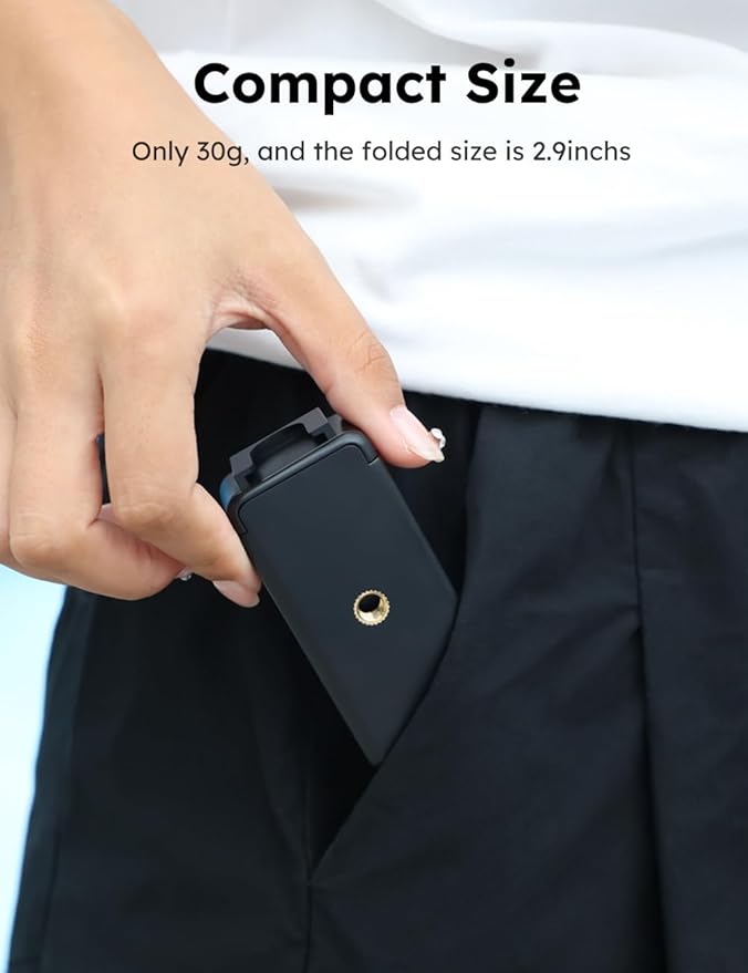 VRIG Phone Tripod Mount with Cold Shoe Adapter,Phone Holder Clip Connector Head Used for Monopod Selfie Stick Travel Mini Flexible Tripod and More