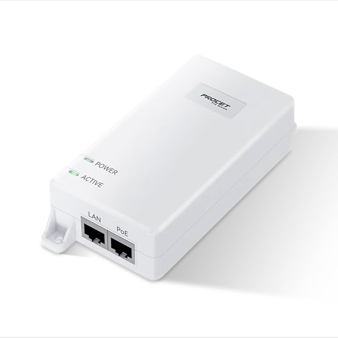 Gigabit PoE++ Injector 60W IEEE802.3bt/at/af Compliant, Supplies 15.4W or 30W or 60W Power Over Ethernet Distances Up to 328ft, PoE Injector Adapter for Camera/Access Point, EN60GB