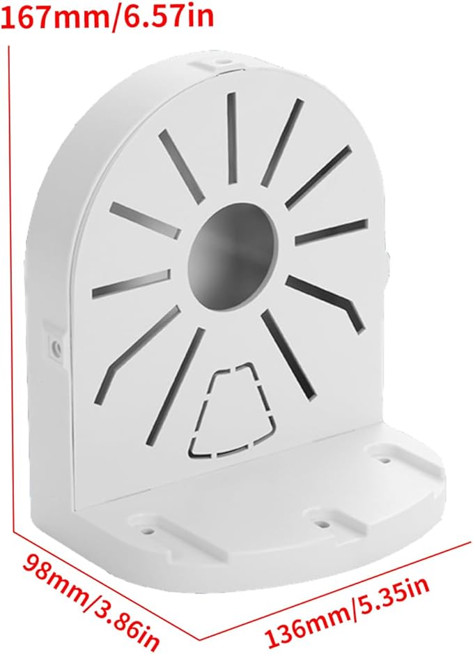 Indoor Outdoor Camera Bracket ABS Plastic Wall Mount L-Shaped Bracket for Security Dome IP Camera Mounting, Junction Box Cable Management (4.5in-SL-4PACK)