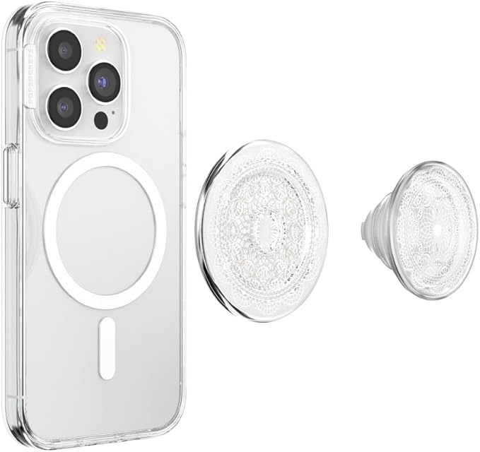 PopSockets Phone Grip for MagSafe with Kickstand, Magnetic Stand, Swappable Top, Secure Hold for iPhone MagSafe Cases, Phone & Tablet Grip, Cute PopSockets - Doily Life