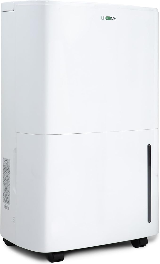 Uhome 150 Pints Dehumidifier with Pump - 7000 Sq. Ft Quiet Dehumidifier for Home, Large Basement, Storages and Large Rooms with 1.85Gallon Water Tank